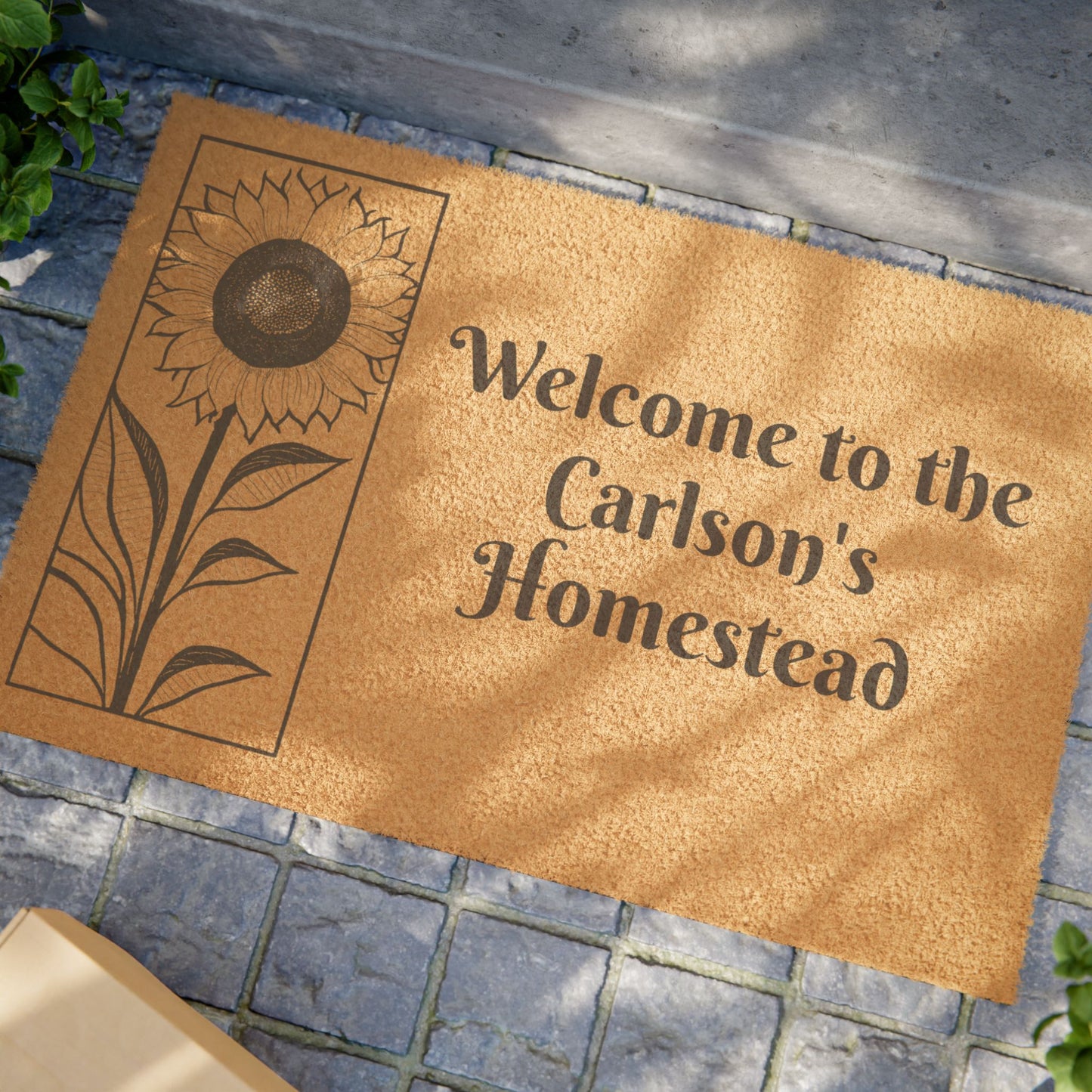 Custom Sunflower Welcome Doormat