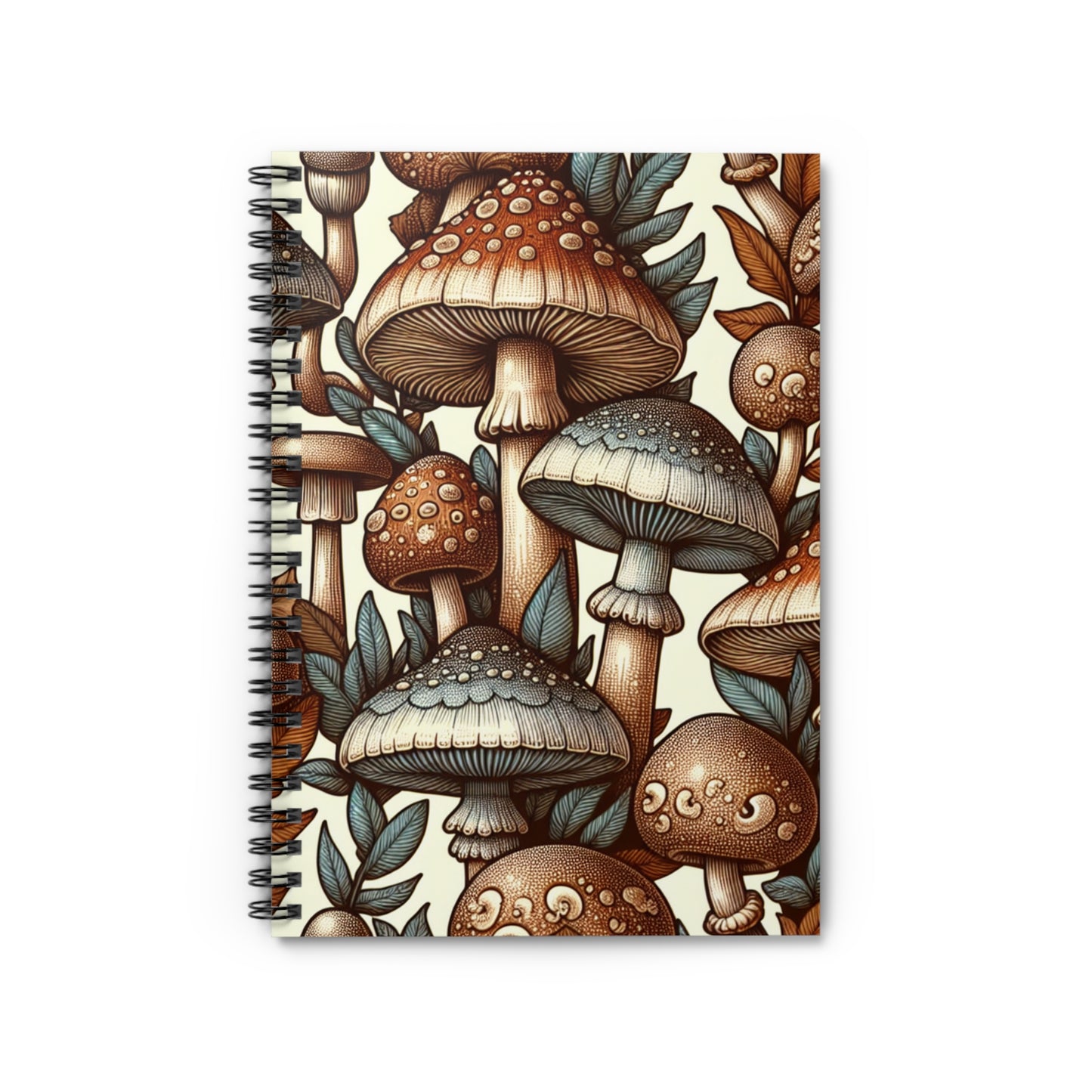 Mushroom Spiral Notebook - Ruled Line