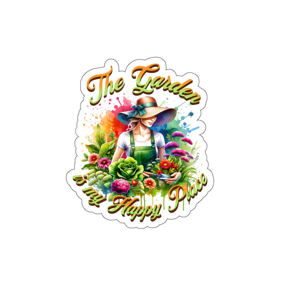 The Garden is my Happy place, Die-Cut Stickers