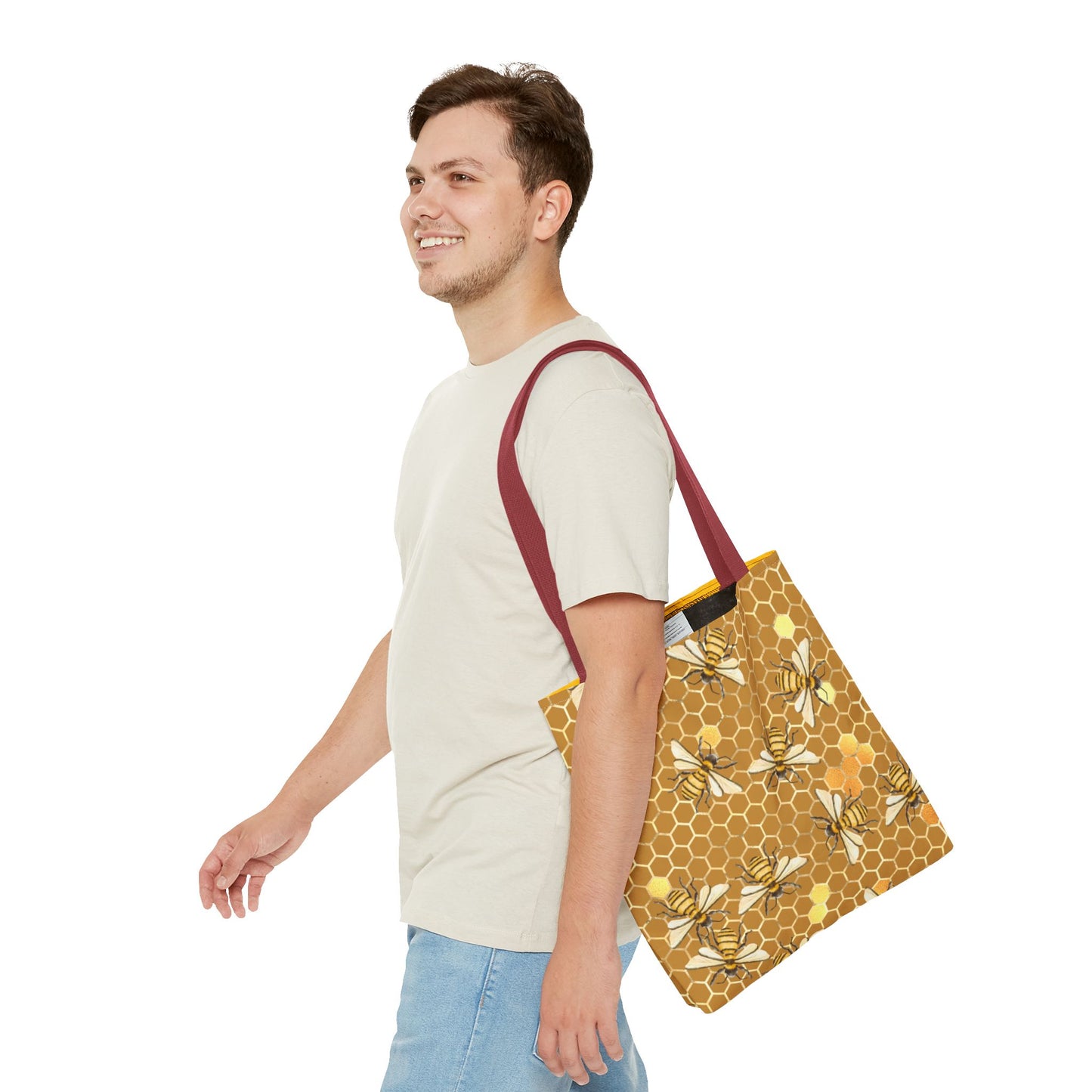 Queen bee Honey Comb, Tote Bag (AOP)