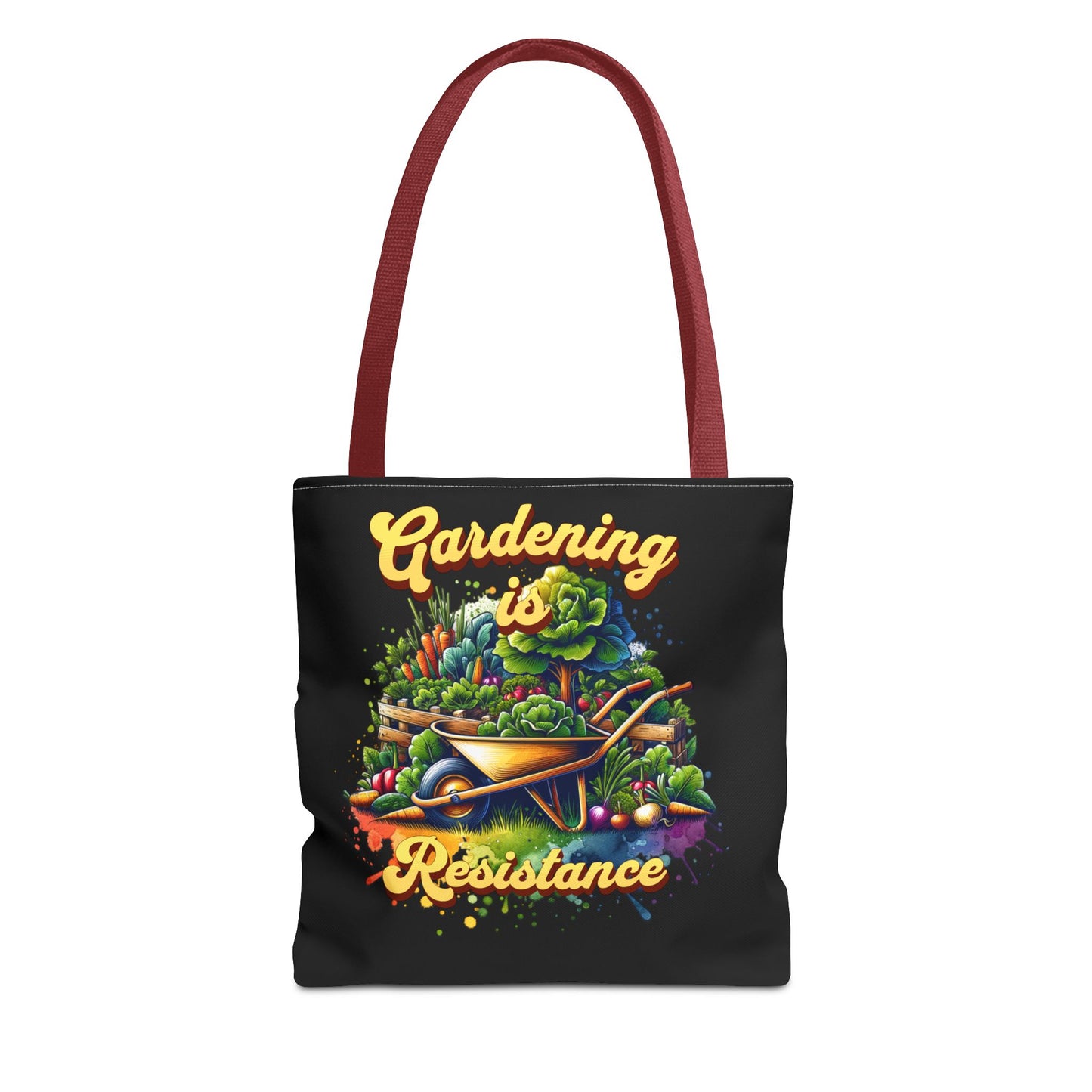 Gardening is Resistance, The Garden is my Happy Place, Tote Bag (AOP)