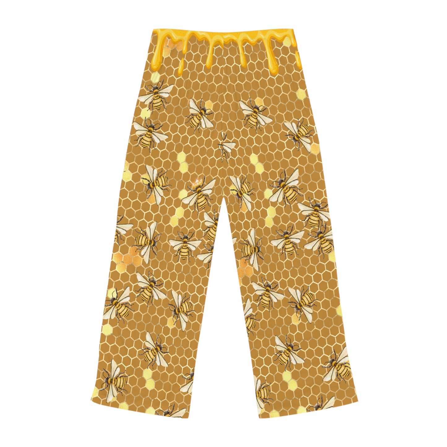 Queen Bee Honey Comb, Women's Pajama Pants (AOP)