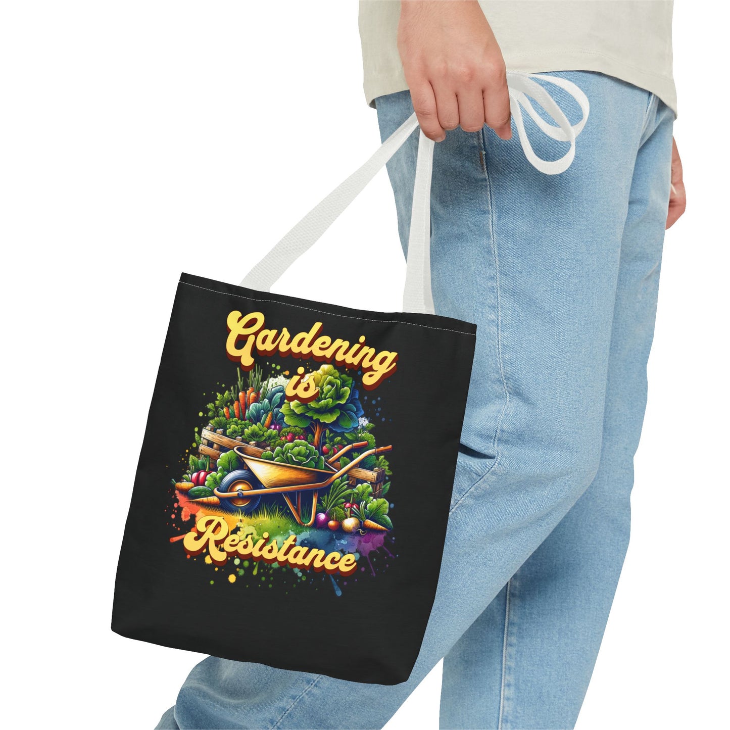 Gardening is Resistance, The Garden is my Happy Place, Tote Bag (AOP)