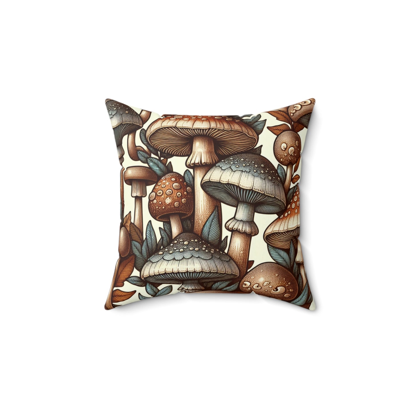 Mushroom Spun Polyester Square Pillow