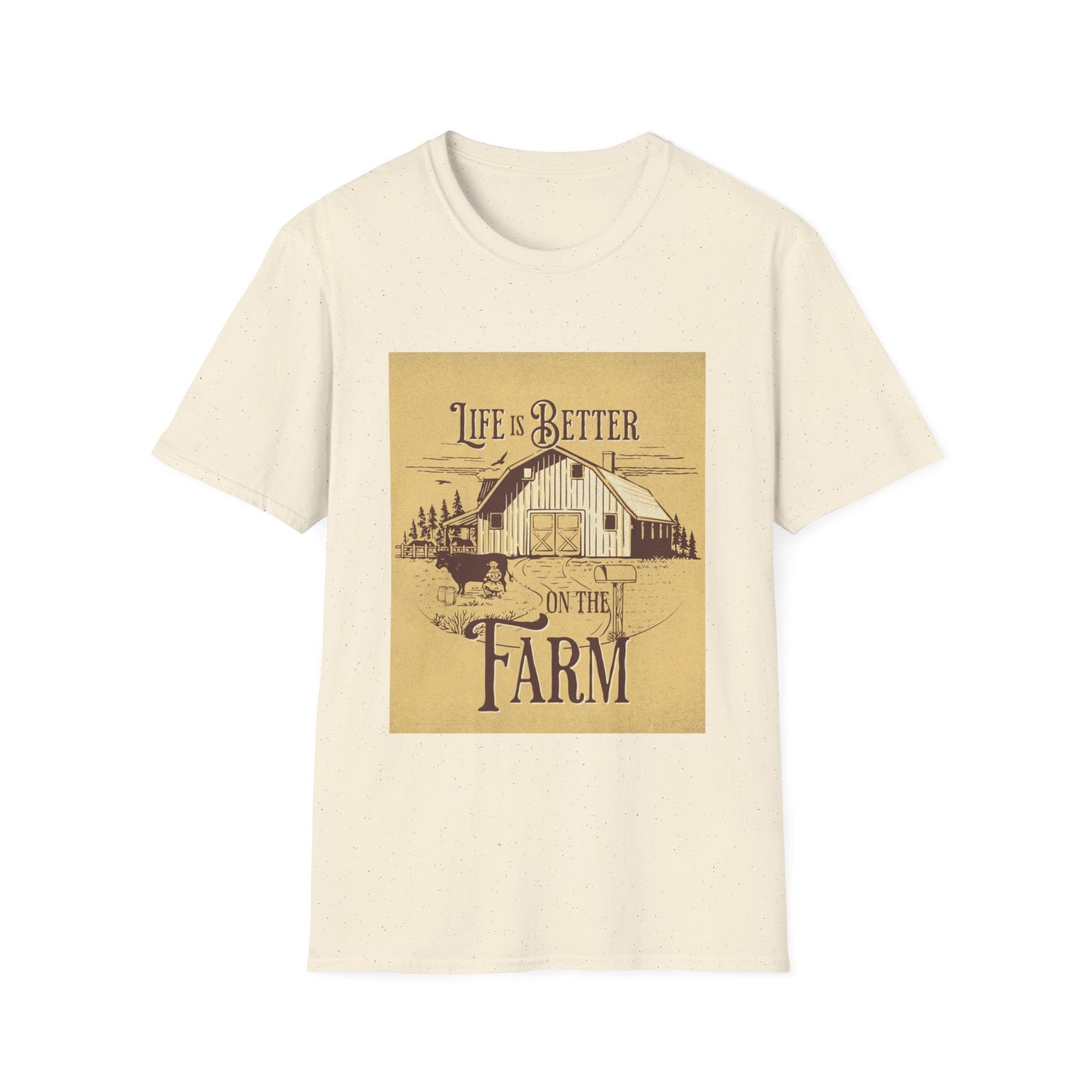 Life is better on the Farm, Unisex Softstyle T-Shirt