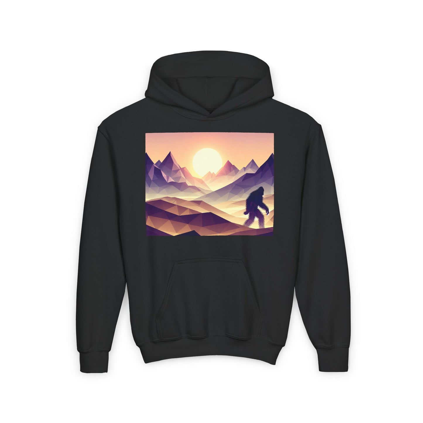 Sasquatch Mountain Range, Youth Heavy Blend Hooded Sweatshirt