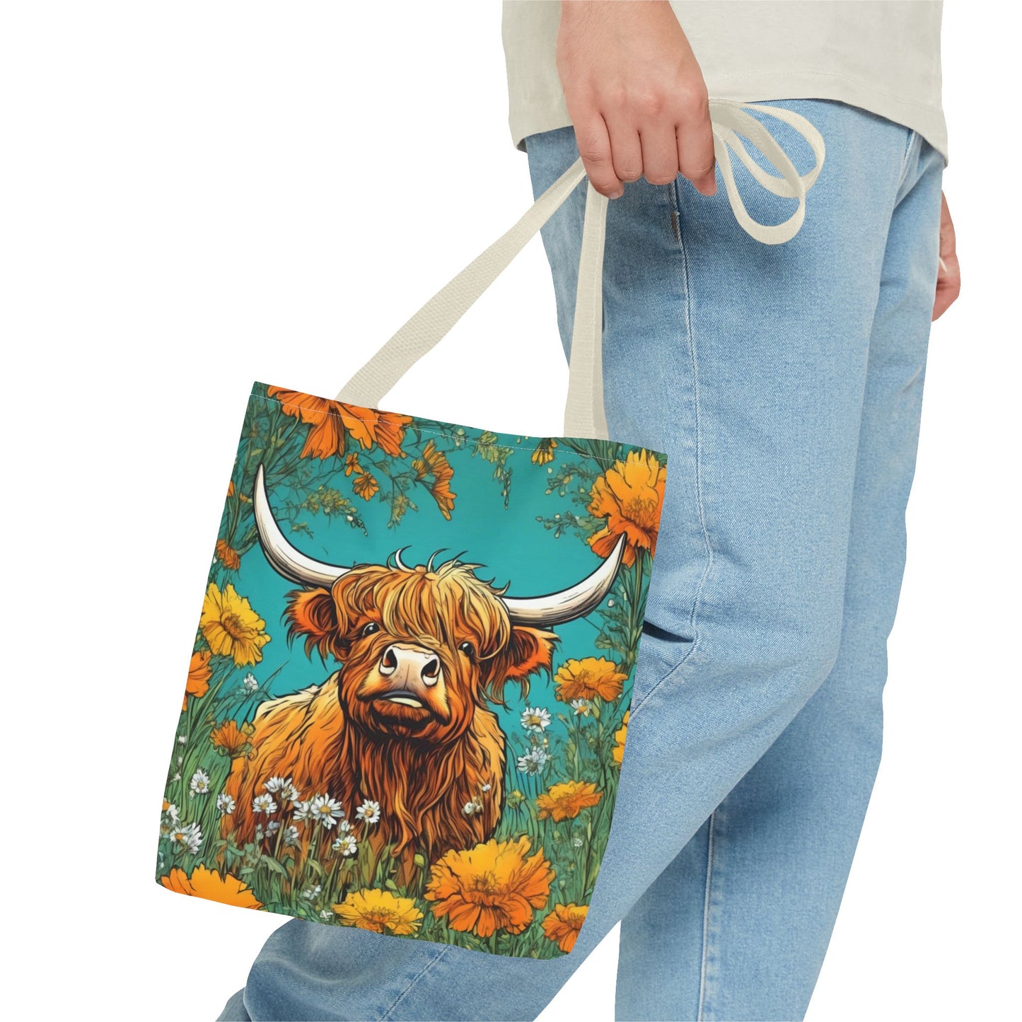 Highland Cow, Tote Bag (AOP)