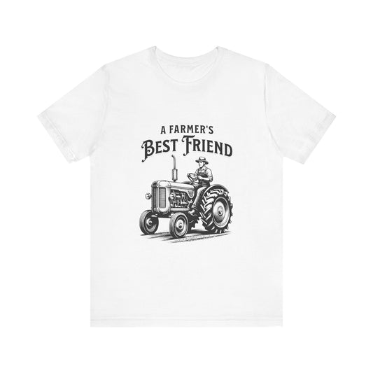 A Farmer's Best Friend, Tractor, Unisex Jersey Short Sleeve Tee