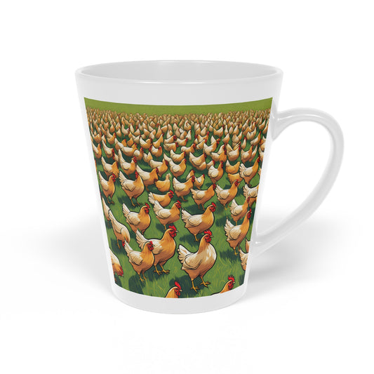 More Chickens then I can count, Latte Mug, 12oz