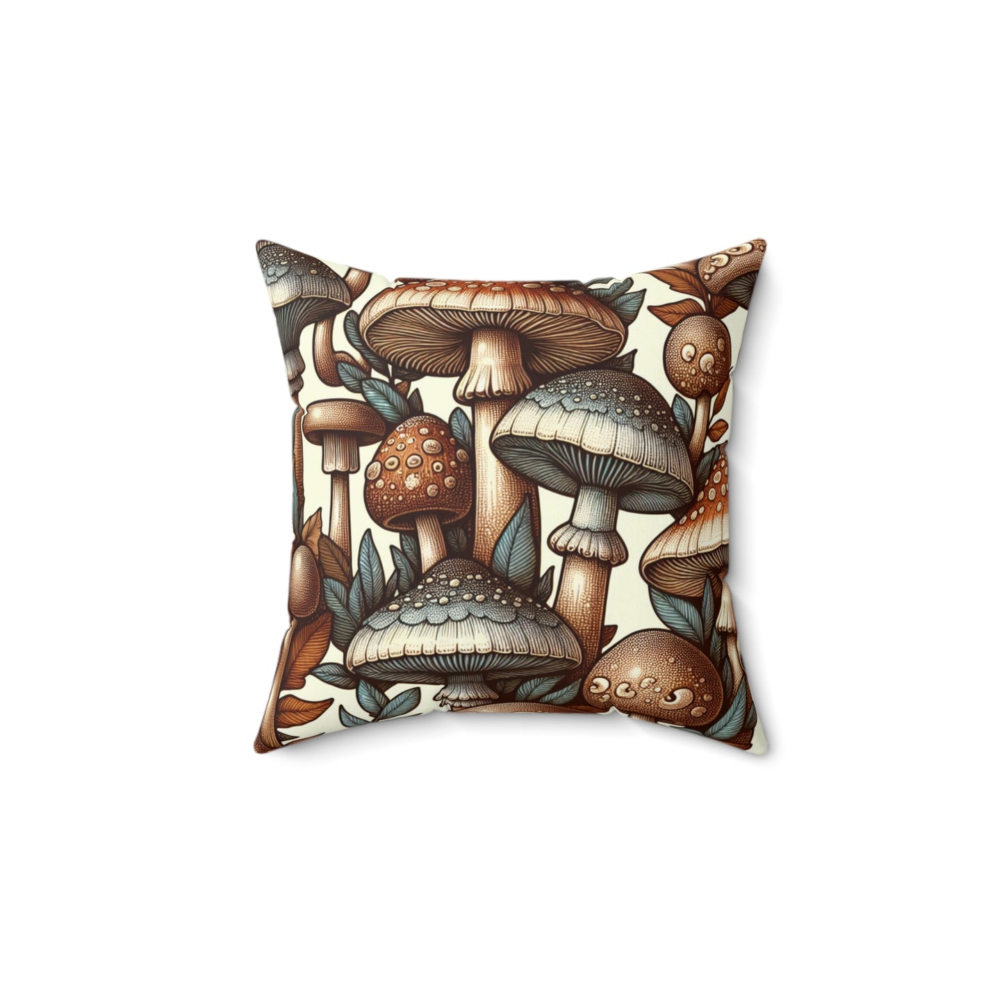 Mushroom Spun Polyester Square Pillow