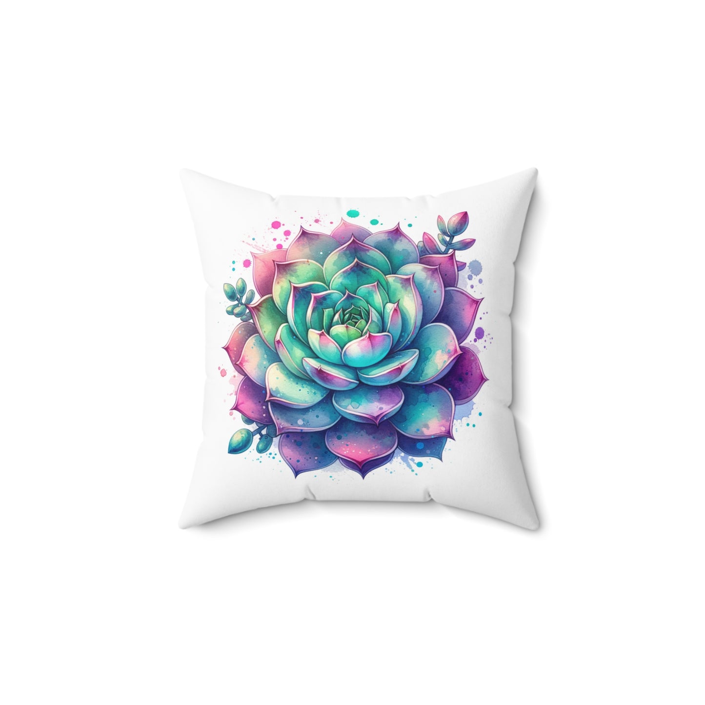 Succulent Spun Polyester Square Pillow