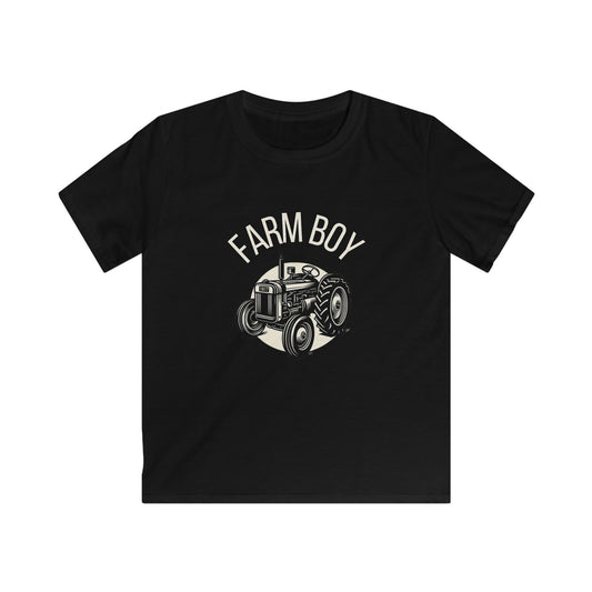 Farm Boy Tractor Kids Softstyle Tee