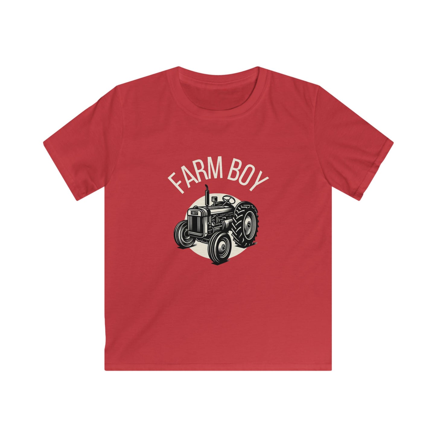 Farm Boy Tractor Kids Softstyle Tee