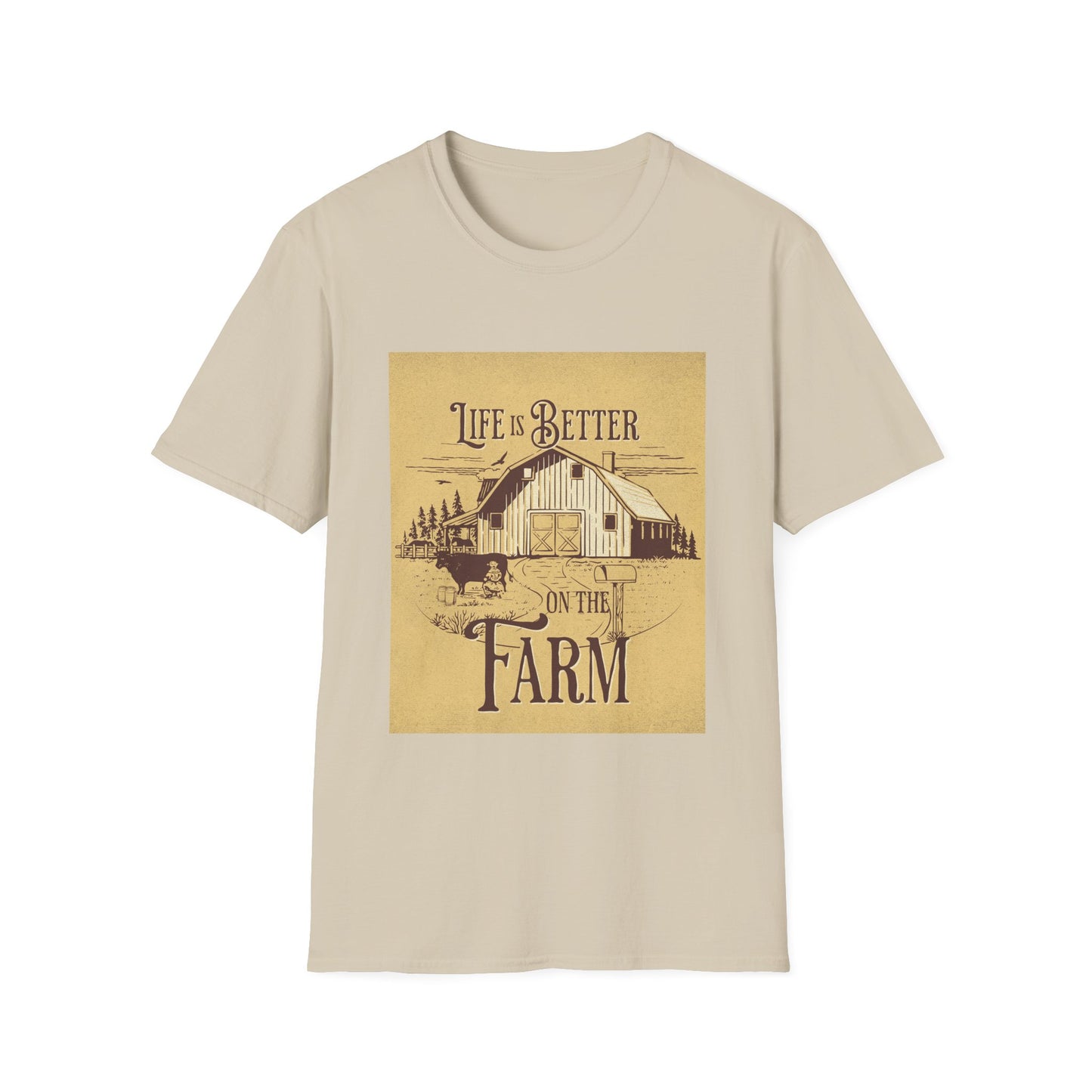 Life is better on the Farm, Unisex Softstyle T-Shirt