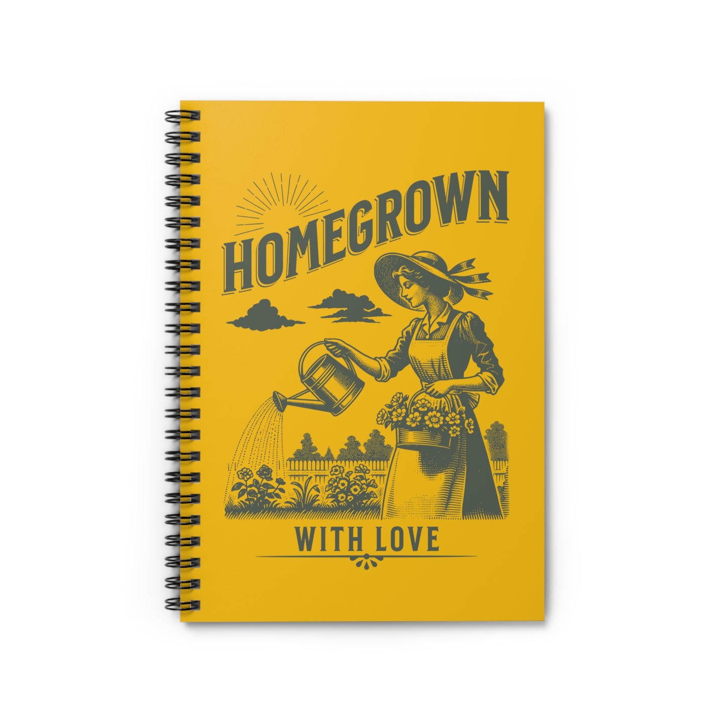 Homegrown with Love Spiral Notebook - Ruled Line