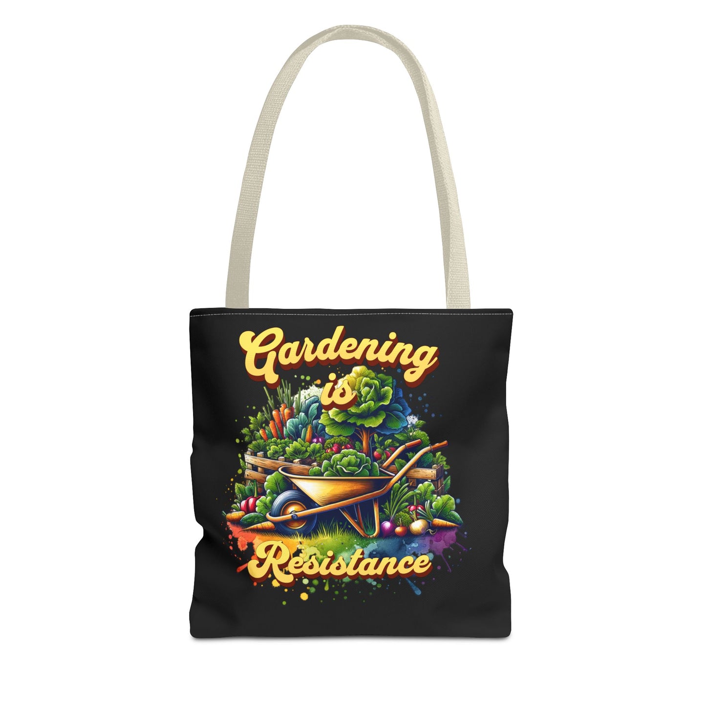 Gardening is Resistance, The Garden is my Happy Place, Tote Bag (AOP)