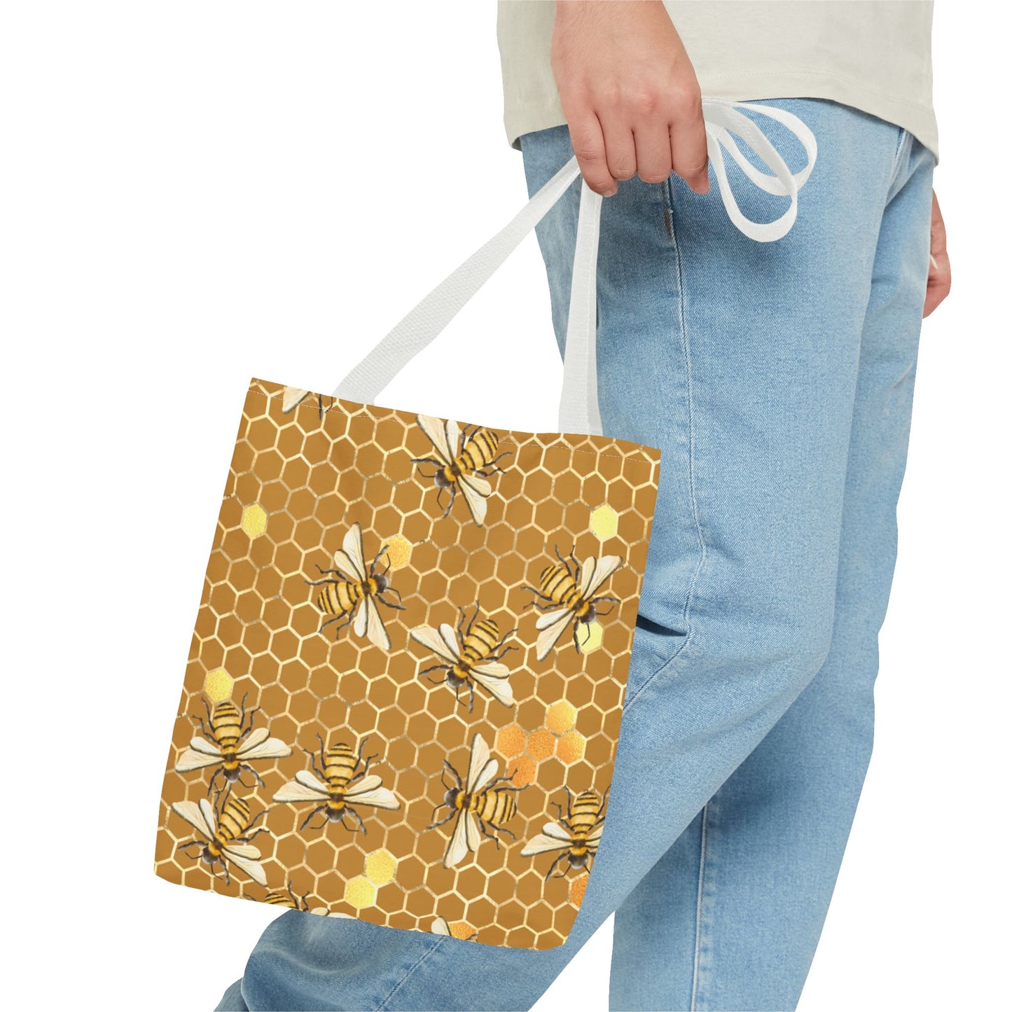 Queen bee Honey Comb, Tote Bag (AOP)