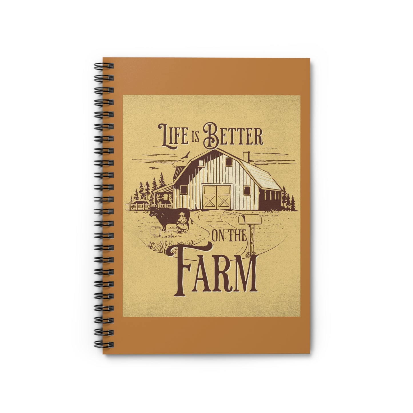 Life is better on the farm, Spiral Notebook - Ruled Line