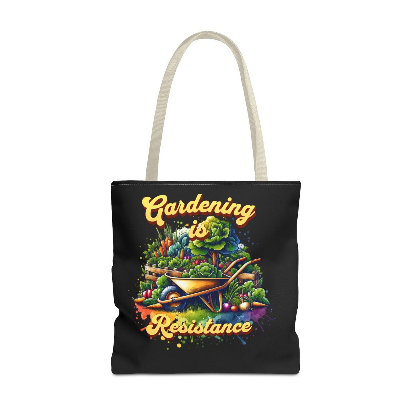 Gardening is Resistance, The Garden is my Happy Place, Tote Bag (AOP)