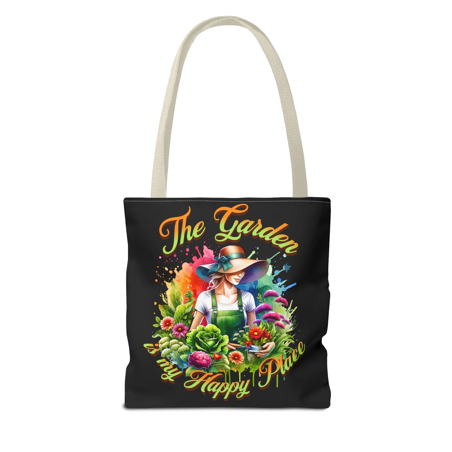 Gardening is Resistance, The Garden is my Happy Place, Tote Bag (AOP)