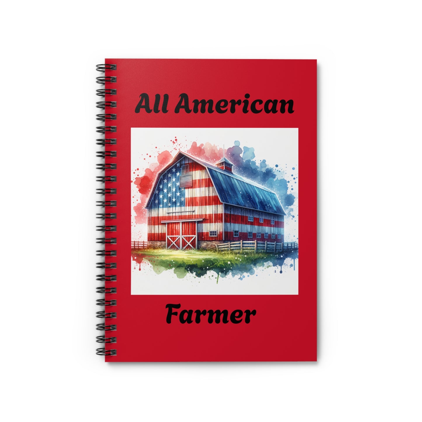 All American Farmer Spiral Notebook - Ruled Line