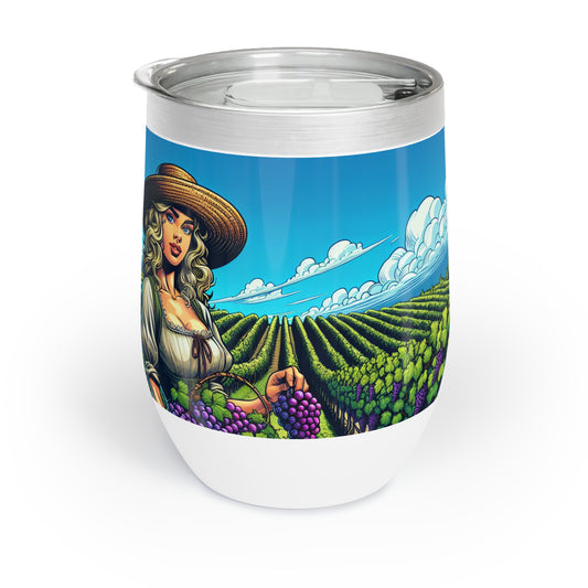 Vineyard Girl, Fermented Grape Juice, Chill Wine Tumbler