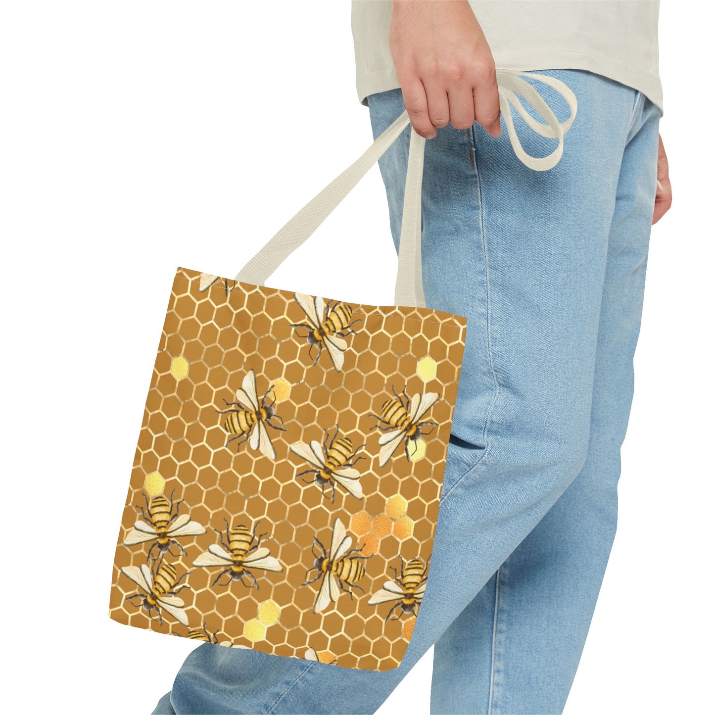 Queen bee Honey Comb, Tote Bag (AOP)