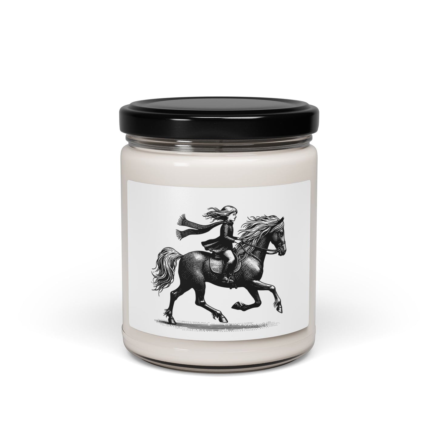 Horseback riding girl, Scented Soy Candle, 9oz