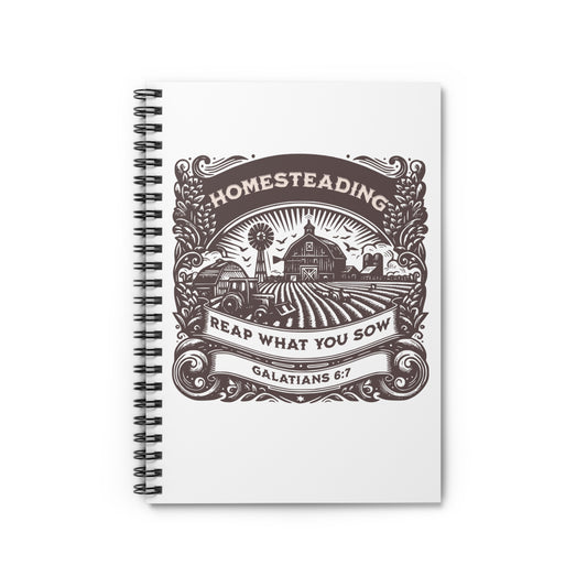 Homesteading, Spiral Notebook - Ruled Line