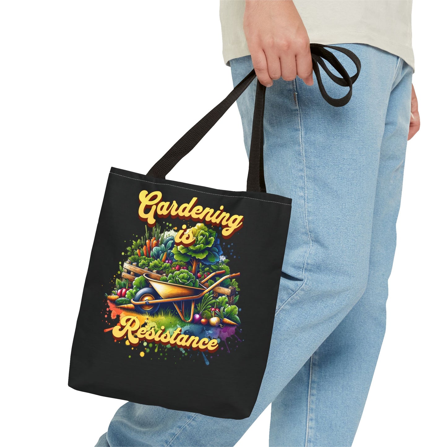 Gardening is Resistance, The Garden is my Happy Place, Tote Bag (AOP)