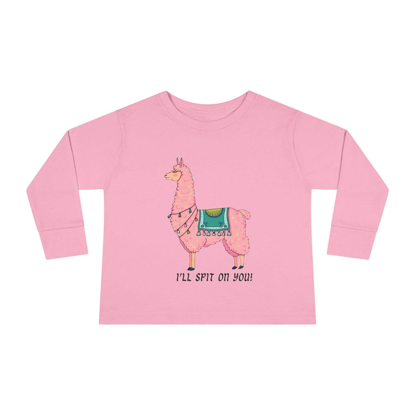 Llama, I'll spit on you, Toddler Long Sleeve Tee