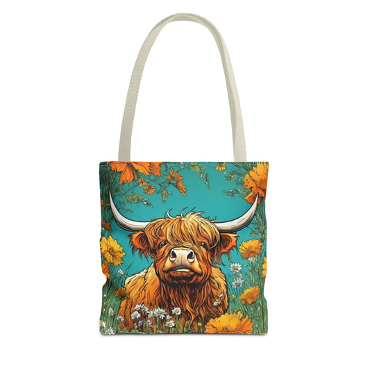 Highland Cow, Tote Bag (AOP)