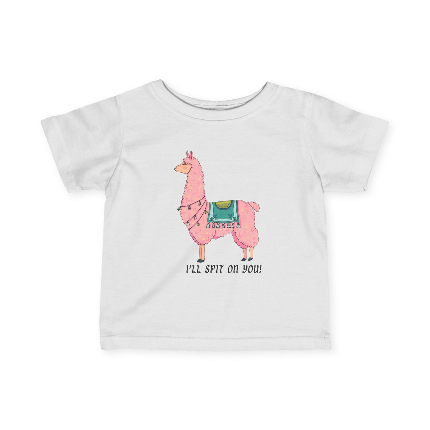 Llama, I'll spit on you, 6M-24M Baby Fine Jersey Tee