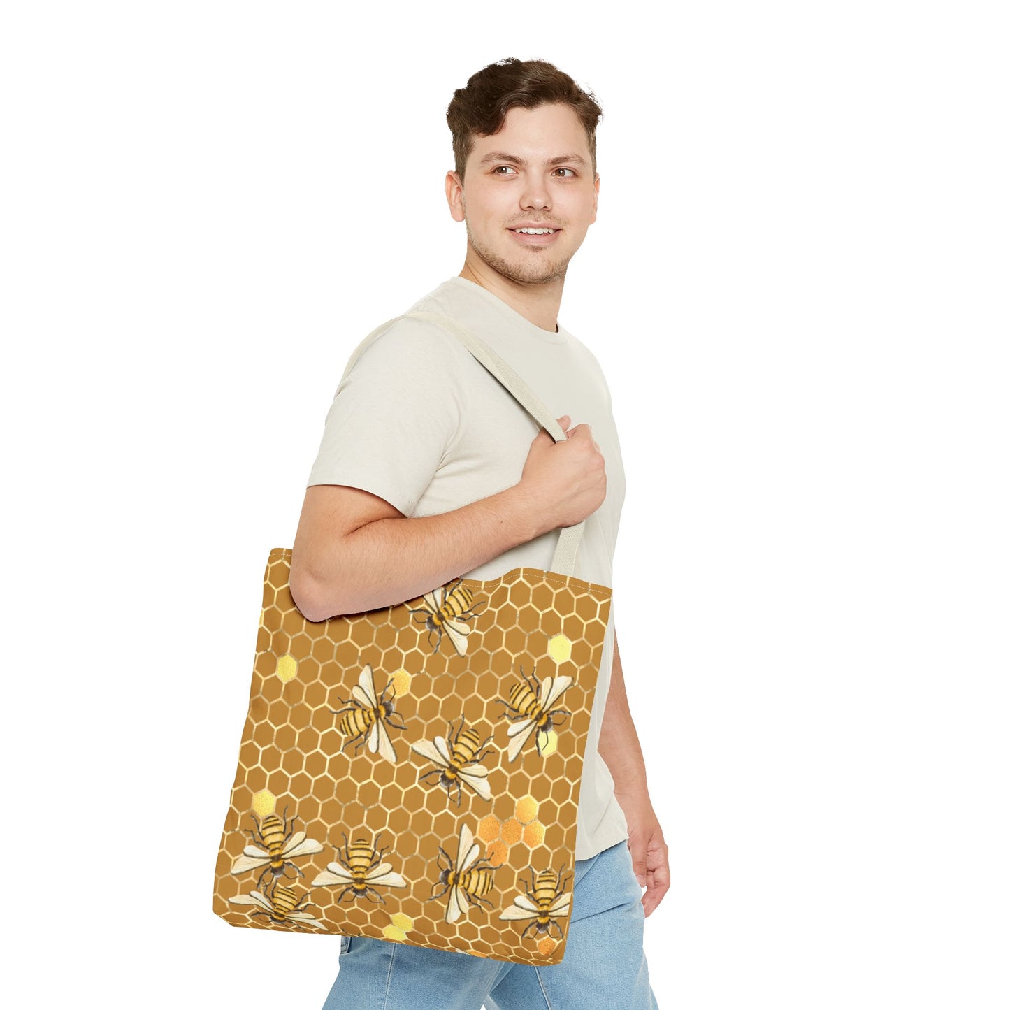 Queen bee Honey Comb, Tote Bag (AOP)