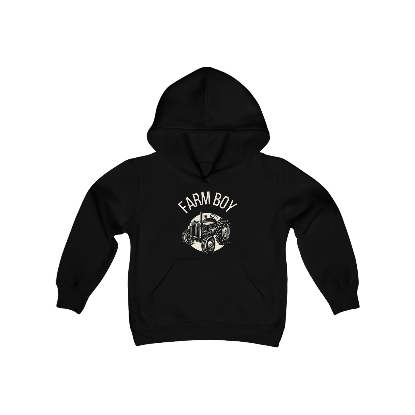 Farm Boy, Tractor, Youth Heavy Blend Hooded Sweatshirt