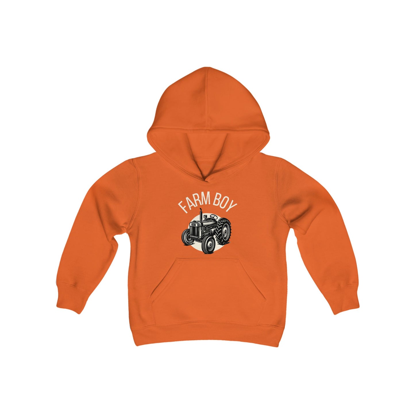 Farm Boy, Tractor, Youth Heavy Blend Hooded Sweatshirt