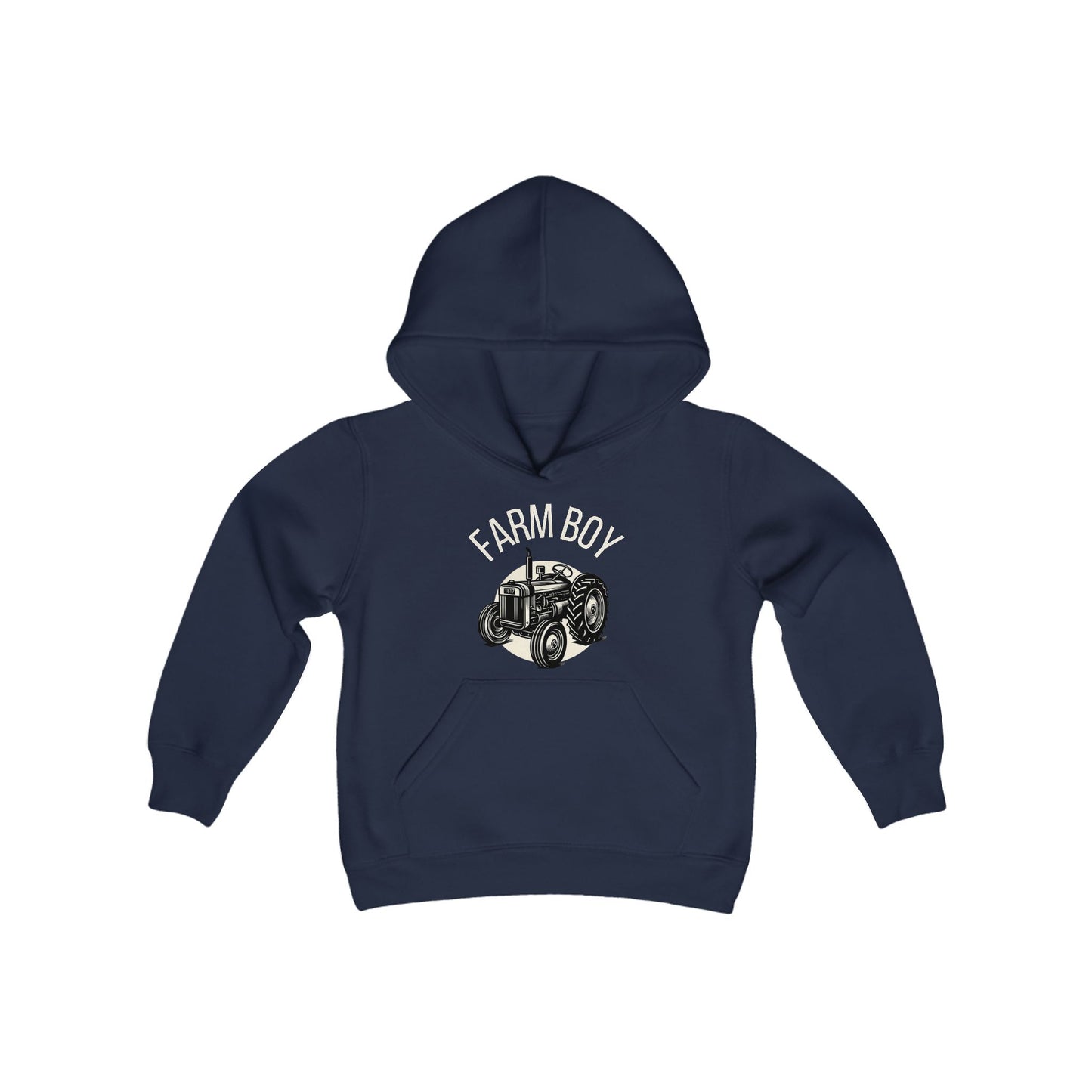 Farm Boy, Tractor, Youth Heavy Blend Hooded Sweatshirt