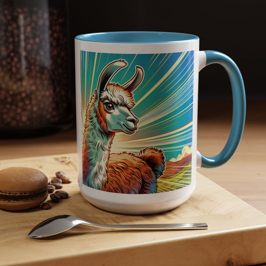 Llama Accent Coffee Mug (11, 15oz)