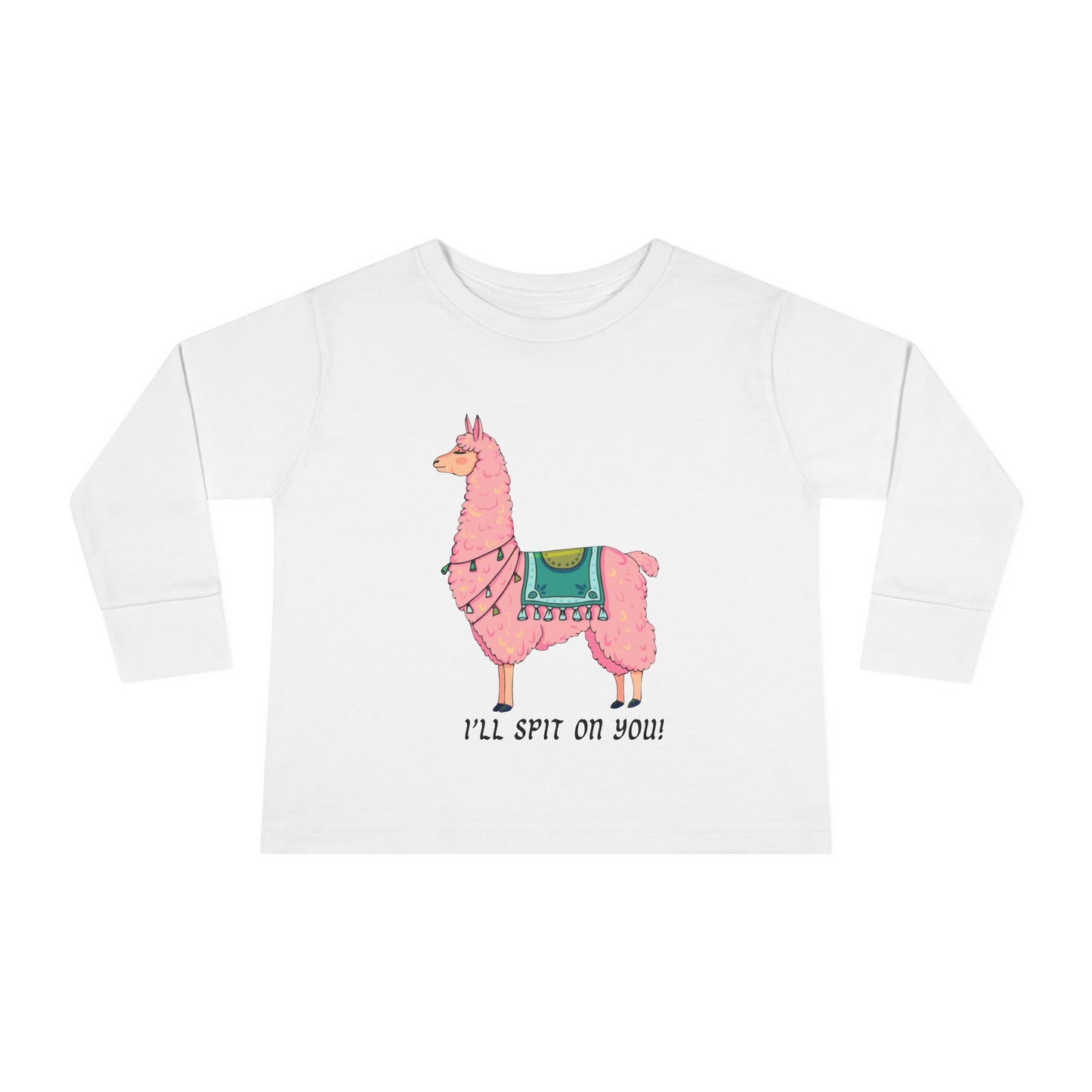 Llama, I'll spit on you, Toddler Long Sleeve Tee