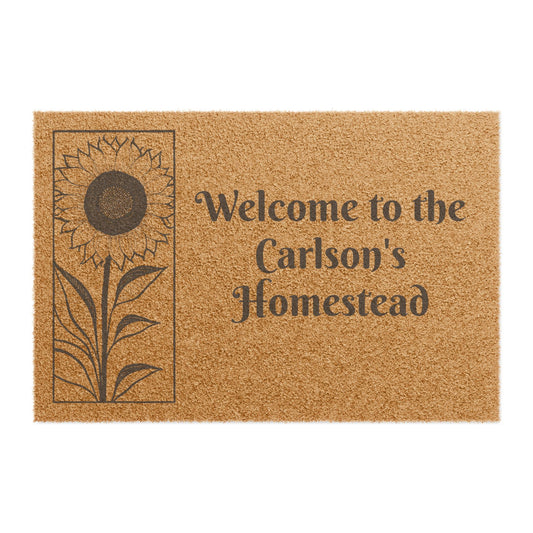 Custom Sunflower Welcome Doormat