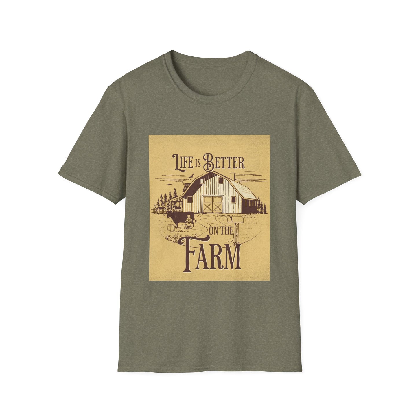 Life is better on the Farm, Unisex Softstyle T-Shirt