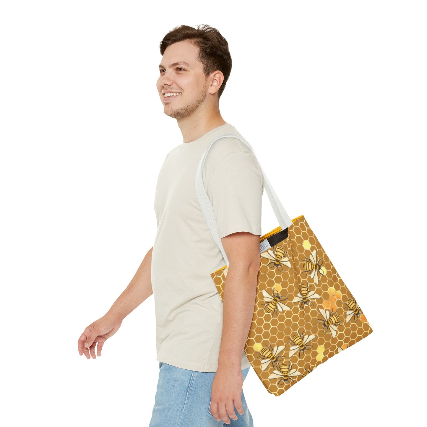 Queen bee Honey Comb, Tote Bag (AOP)