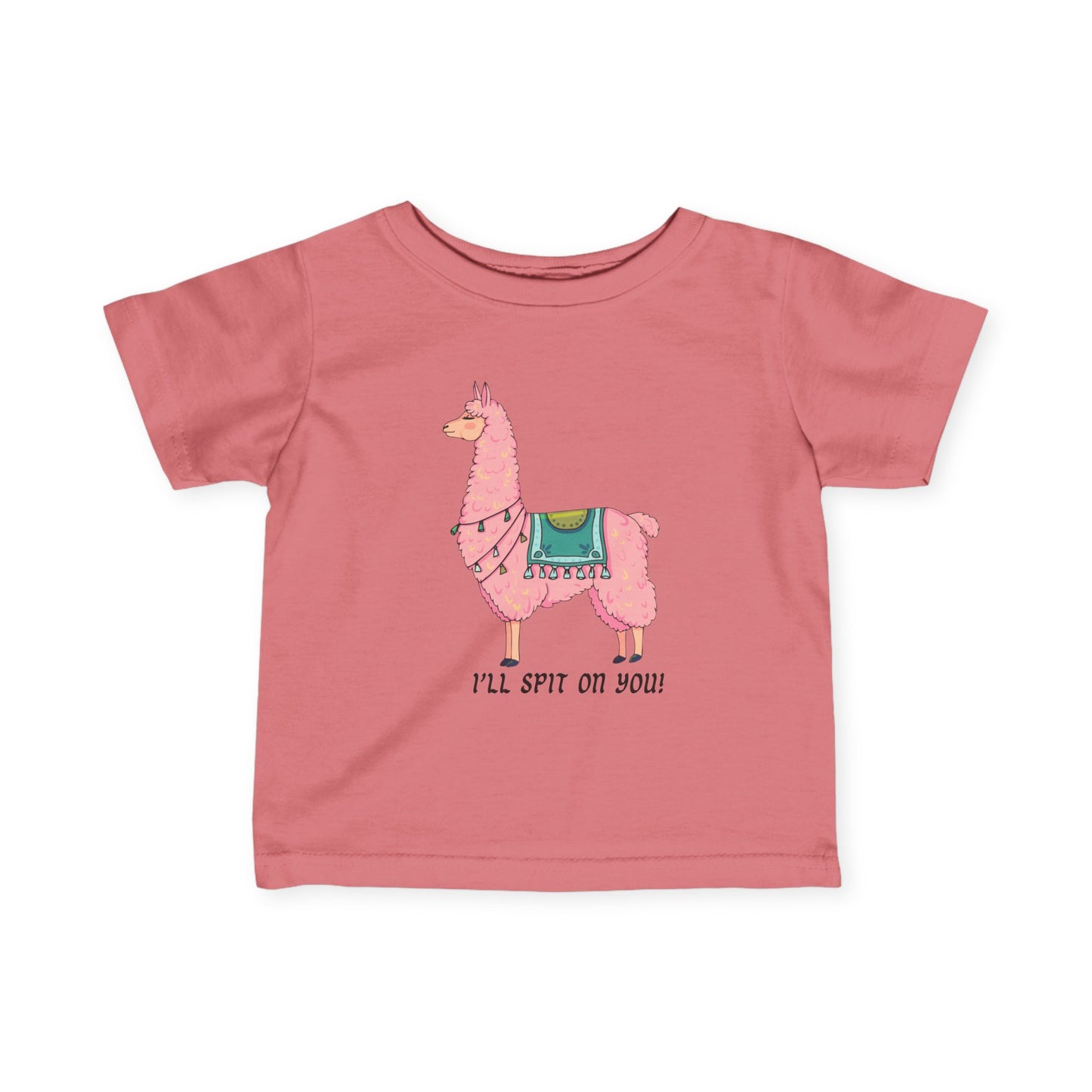 Llama, I'll spit on you, 6M-24M Baby Fine Jersey Tee