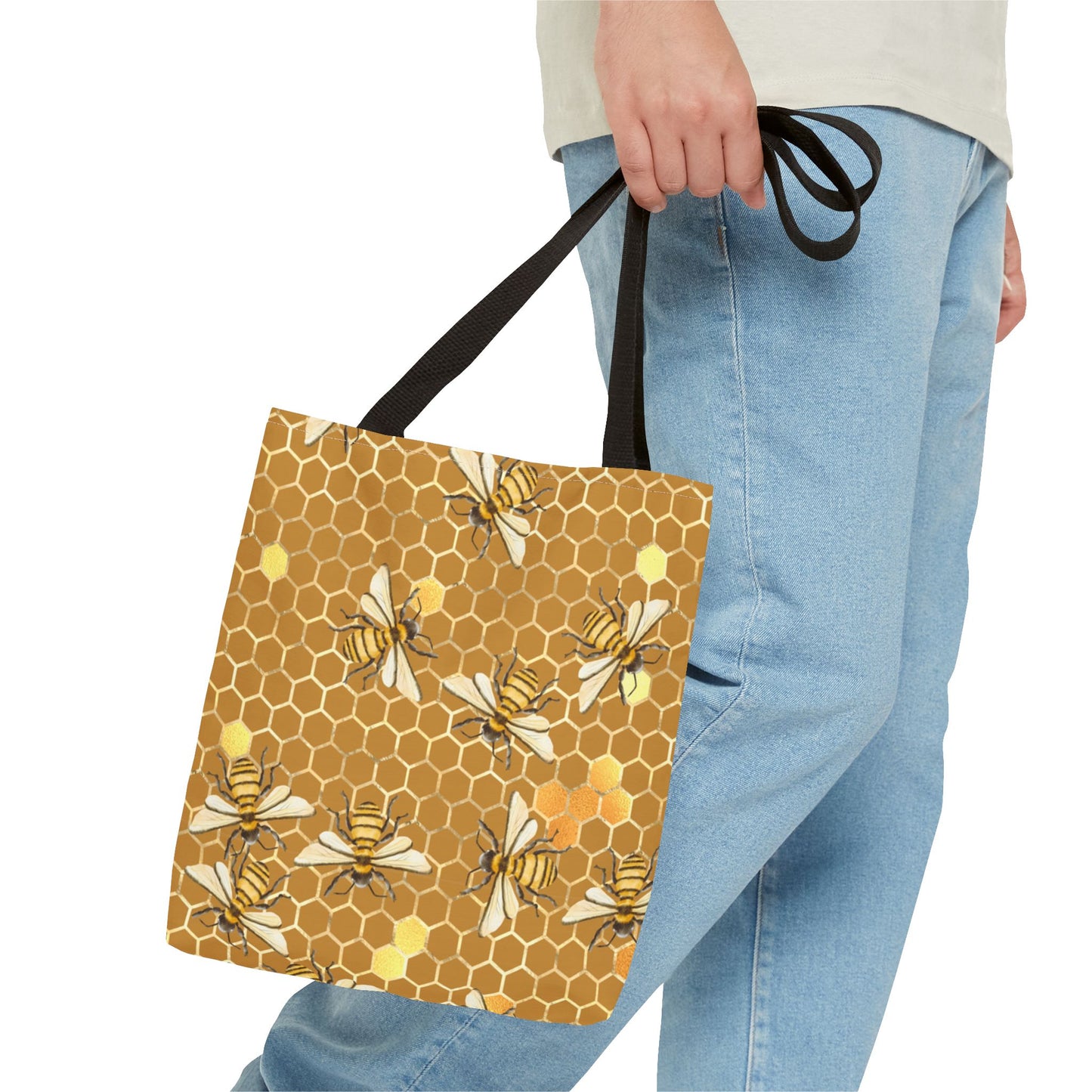 Queen bee Honey Comb, Tote Bag (AOP)